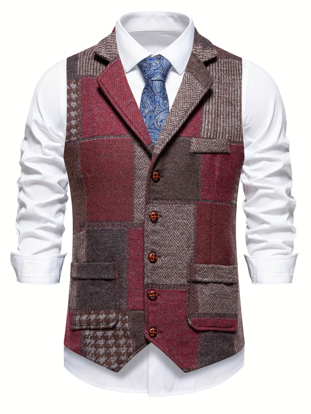 Men’s Formal Patchwork Vest
