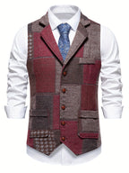 Men’s Formal Patchwork Vest