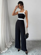 Women's Dressy Wide Leg Square Neck Jumpsuit