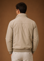 Men's Bomber Jacket with Stand Collar