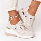 Women’s Thick-Sole Lace-Up Sneakers