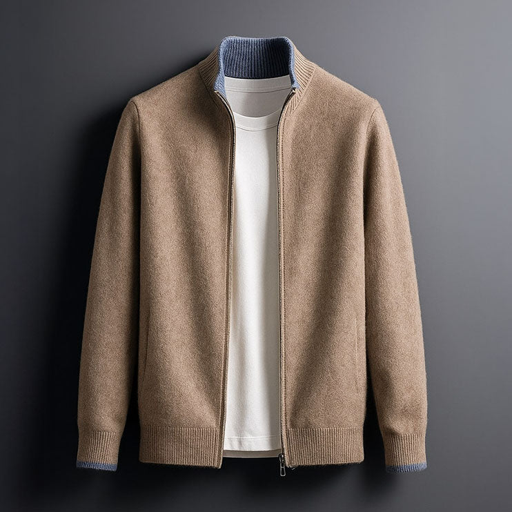 Men’s Mock-Neck Zip Sweater