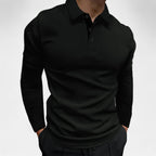 Men's Long Sleeve Casual Polo Shirt