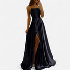 Women’s Satin Slit Maxi Dress