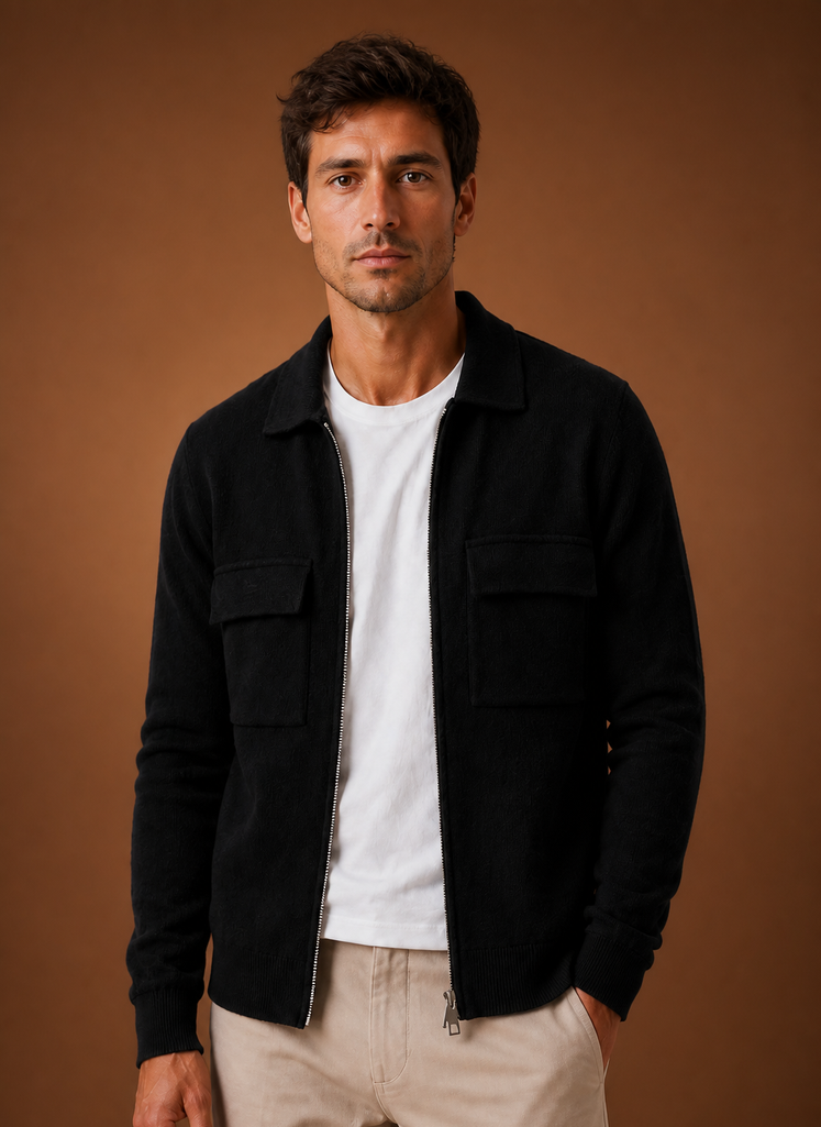 Men's Zip Front Utility Jacket