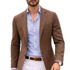 Men’s Notch Lapel Single-Breasted Blazer