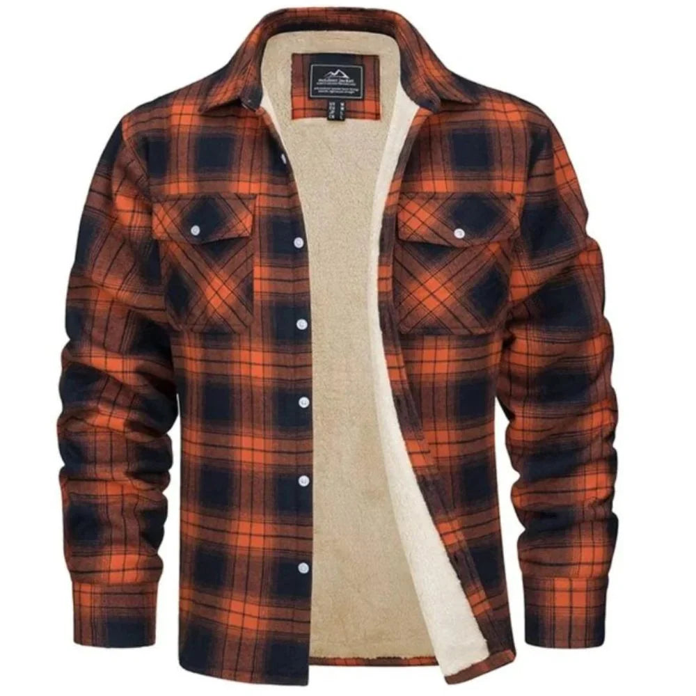 Men’s Plaid Flannel Shirt Jacket