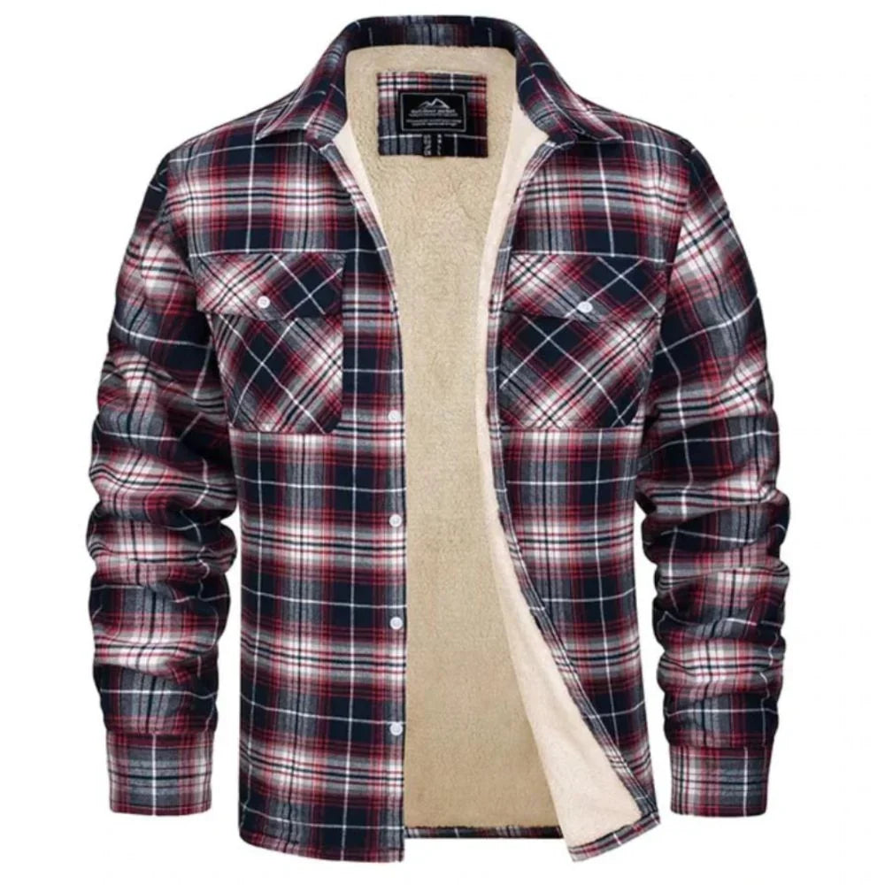 Men’s Plaid Flannel Shirt Jacket
