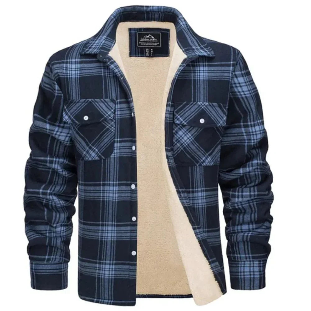 Men’s Plaid Flannel Shirt Jacket