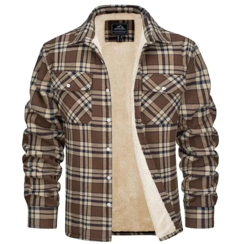 Men’s Plaid Flannel Shirt Jacket