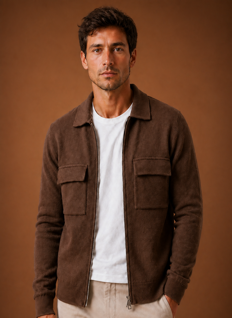 Men's Zip Front Utility Jacket