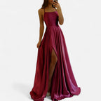 Women’s Satin Slit Maxi Dress
