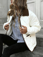 Women’s Quilted Jacket with Contrast Collar