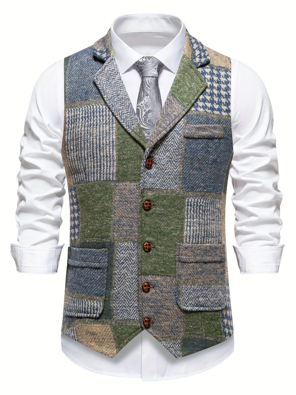 Men’s Formal Patchwork Vest