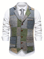 Men’s Formal Patchwork Vest
