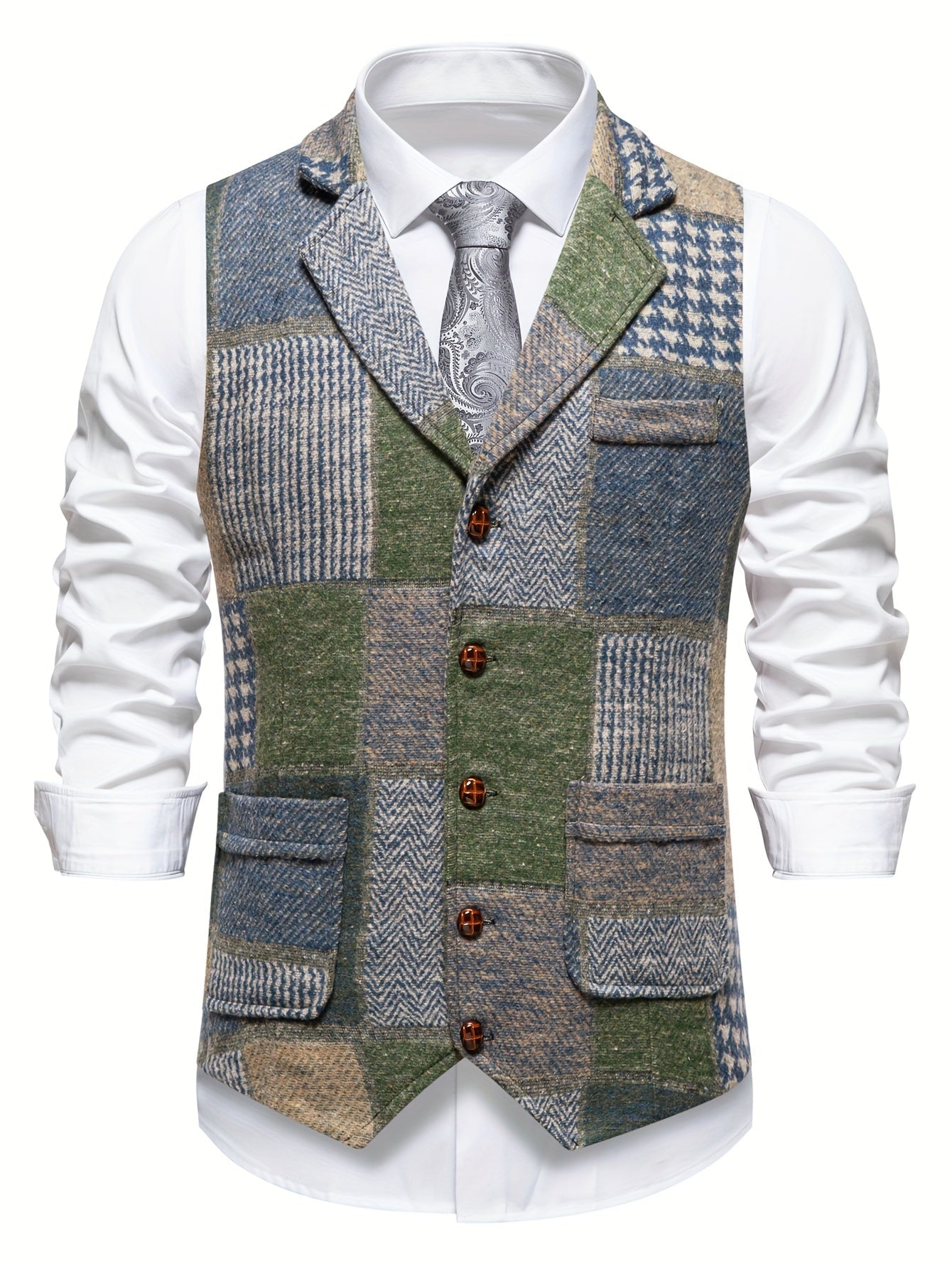 Men’s Formal Patchwork Vest