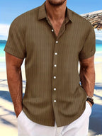 Men’s Textured Button Resort Shirt