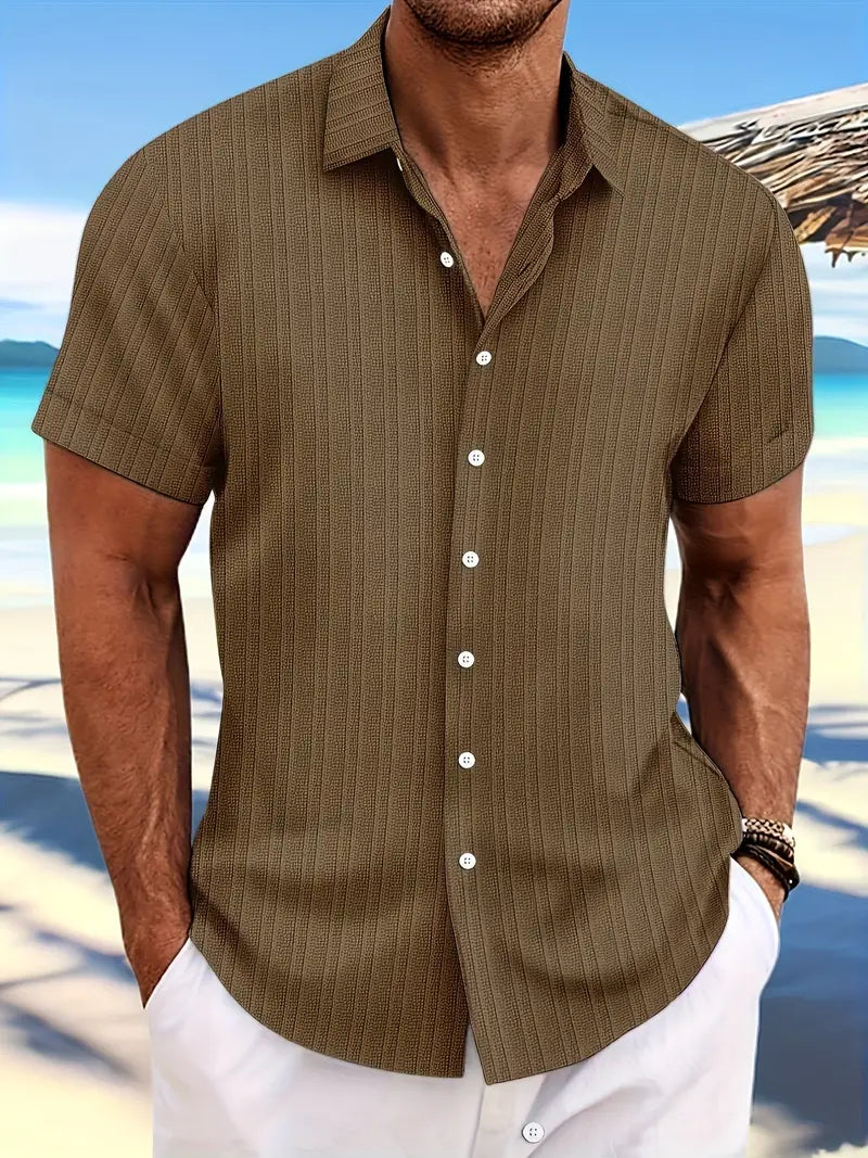 Men’s Textured Button Resort Shirt