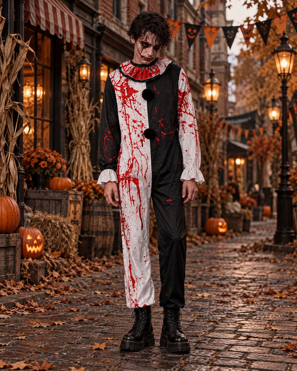 Men’s Halloween Bloody Clown Costume