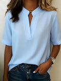 Women’s Relaxed V-Neck Half Sleeve Blouse