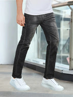 Men’s Distressed Slim-Leg Jeans