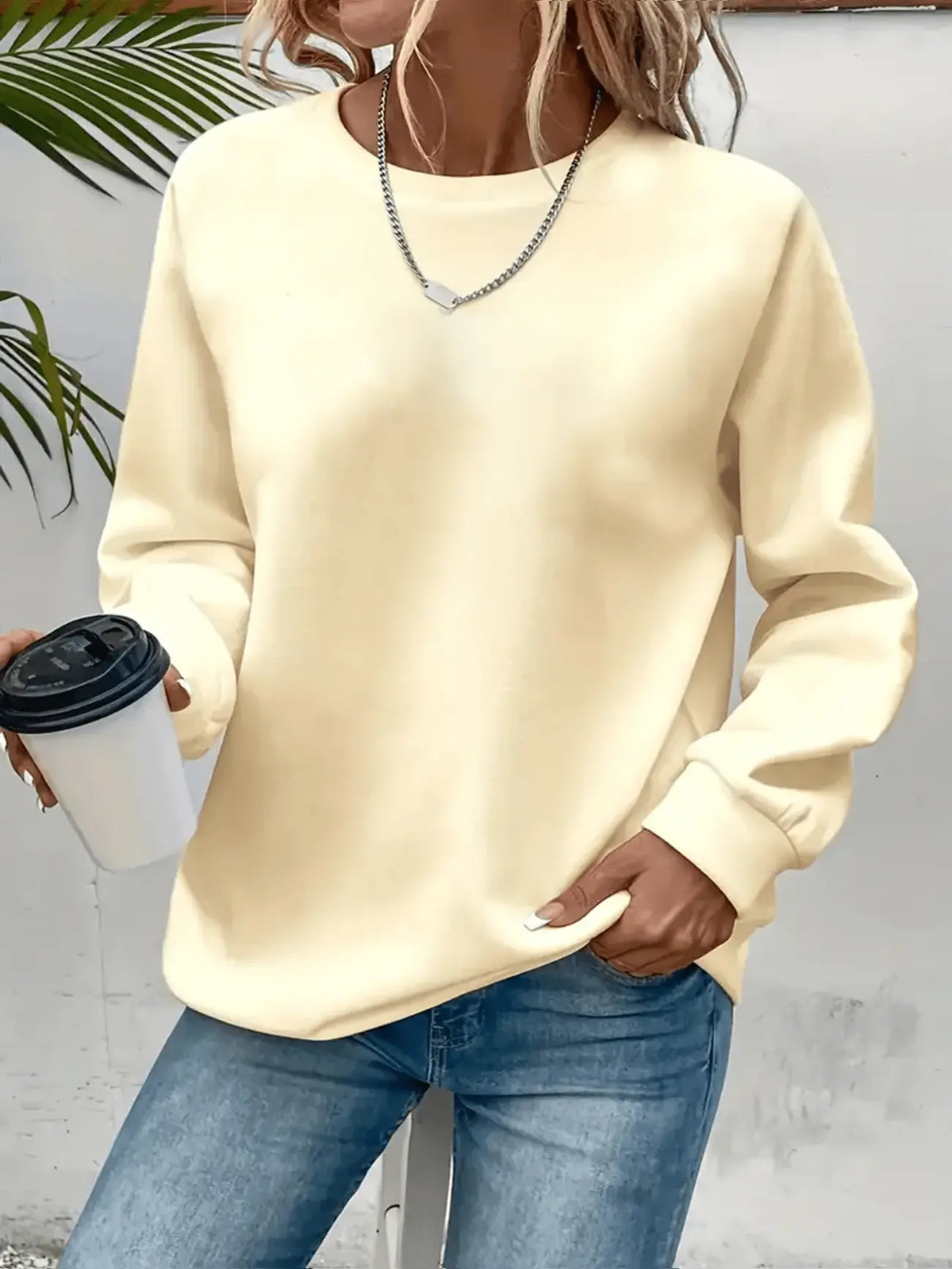 Women’s Plain Crew Neck Sweater