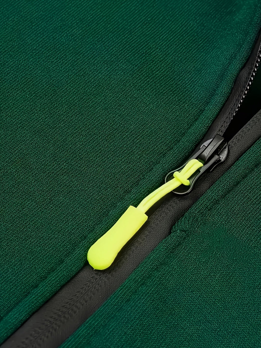 Men's Full-Zip Hooded Sweatshirt with Sleeve Detail