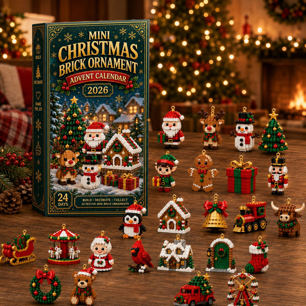 Christmas Building Block Advent Calendar 24 Mini Ornaments