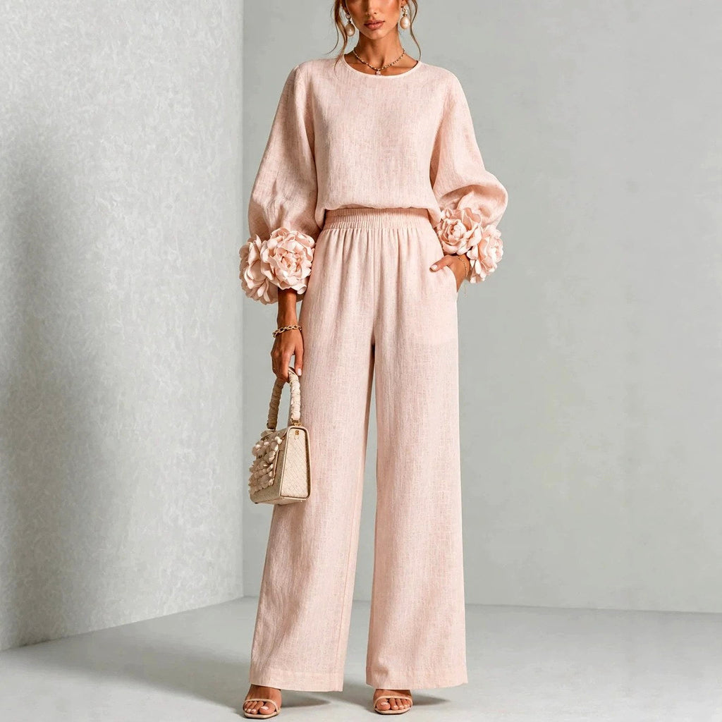 Women’s 2 Piece Wide Leg Pant Set