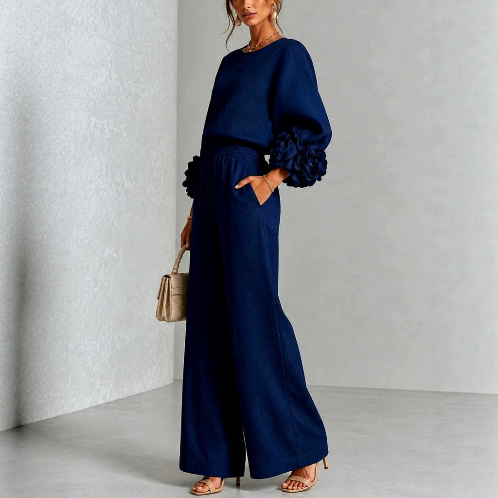 Women’s 2 Piece Wide Leg Pant Set
