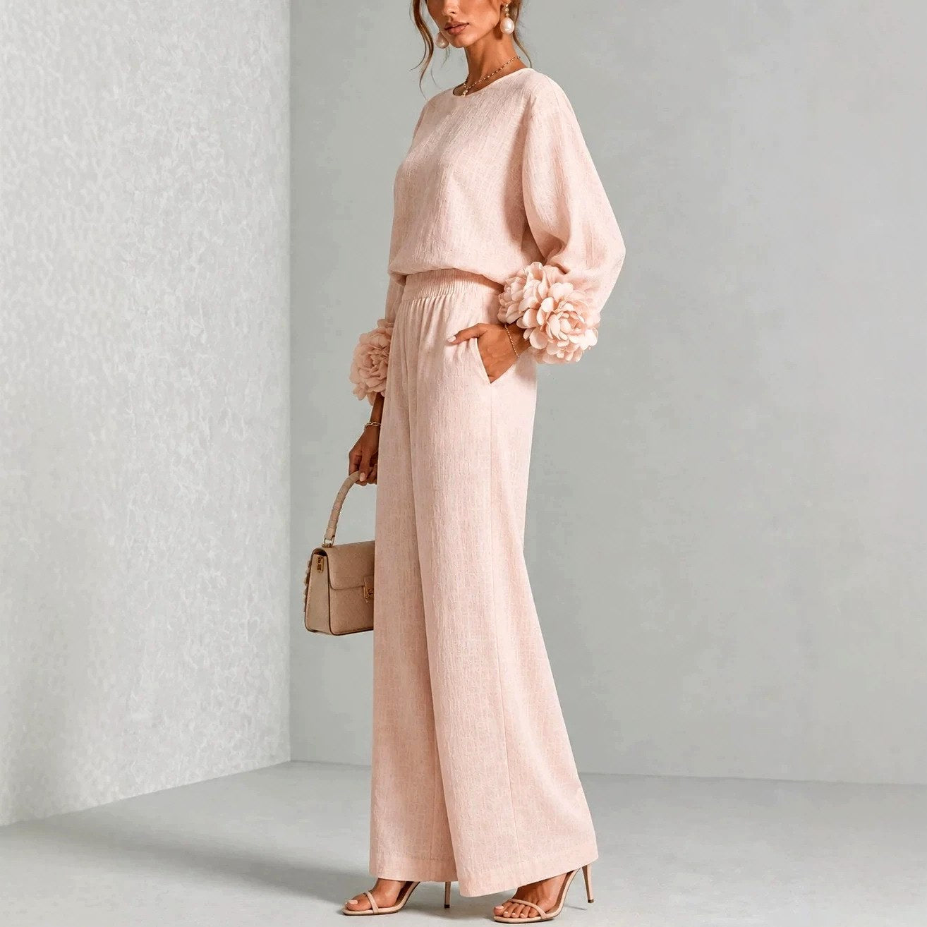 Women’s 2 Piece Wide Leg Pant Set