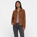 Women's Suede Button-Front Jacket