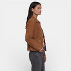 Women's Suede Button-Front Jacket