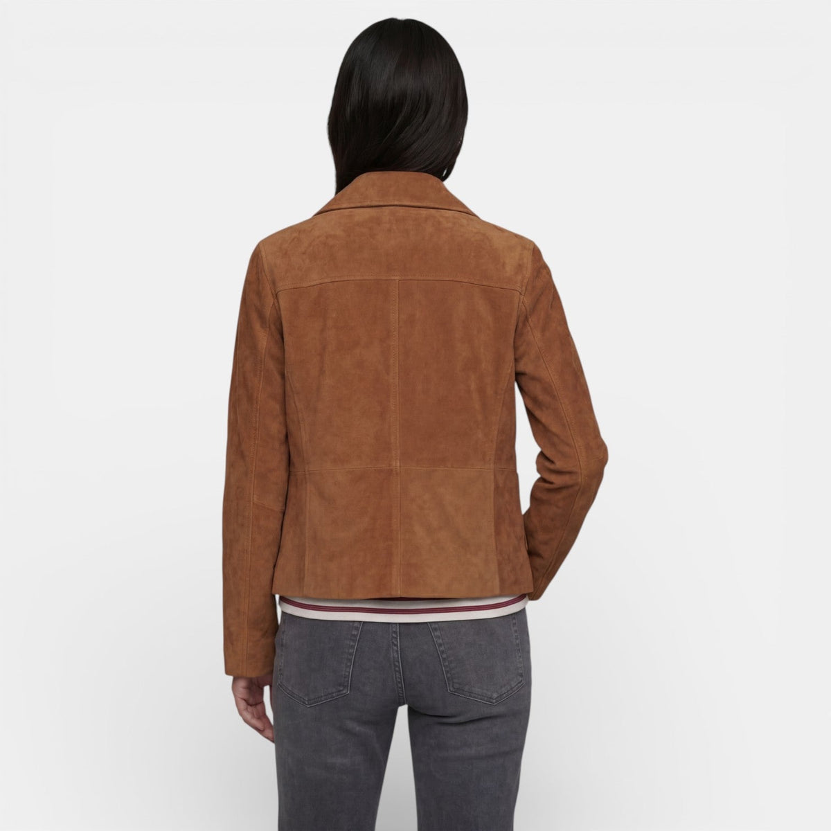 Women's Suede Button-Front Jacket