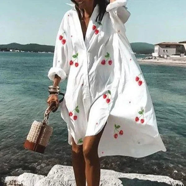 Women’s Oversized Long Sleeve Shirt Dress