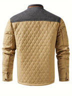 Men’s Quilted Jacket with Contrast Yoke