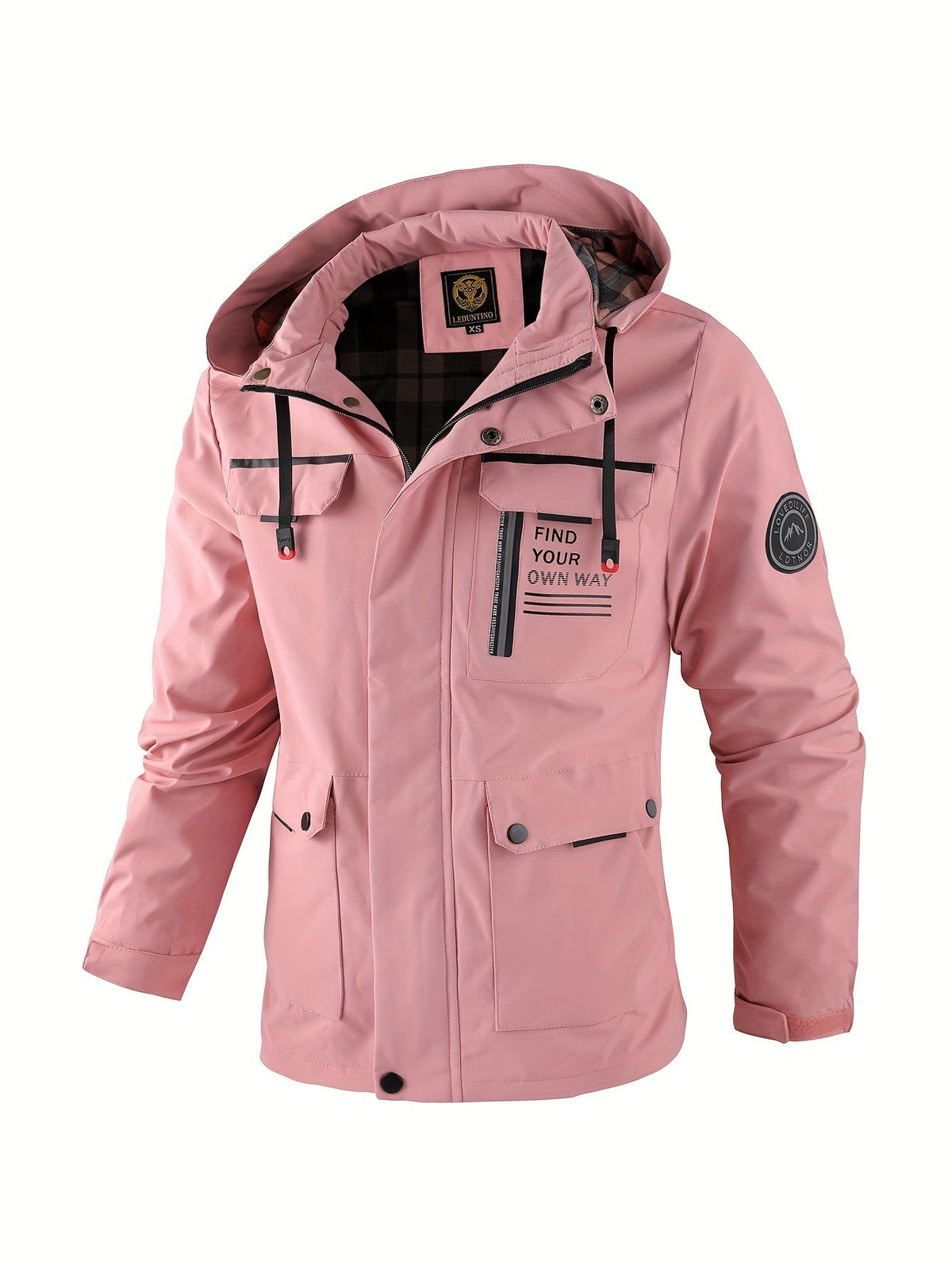 Men's Hooded Utility Jacket with Multiple Pockets