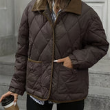 Women’s Quilted Jacket with Contrast Collar