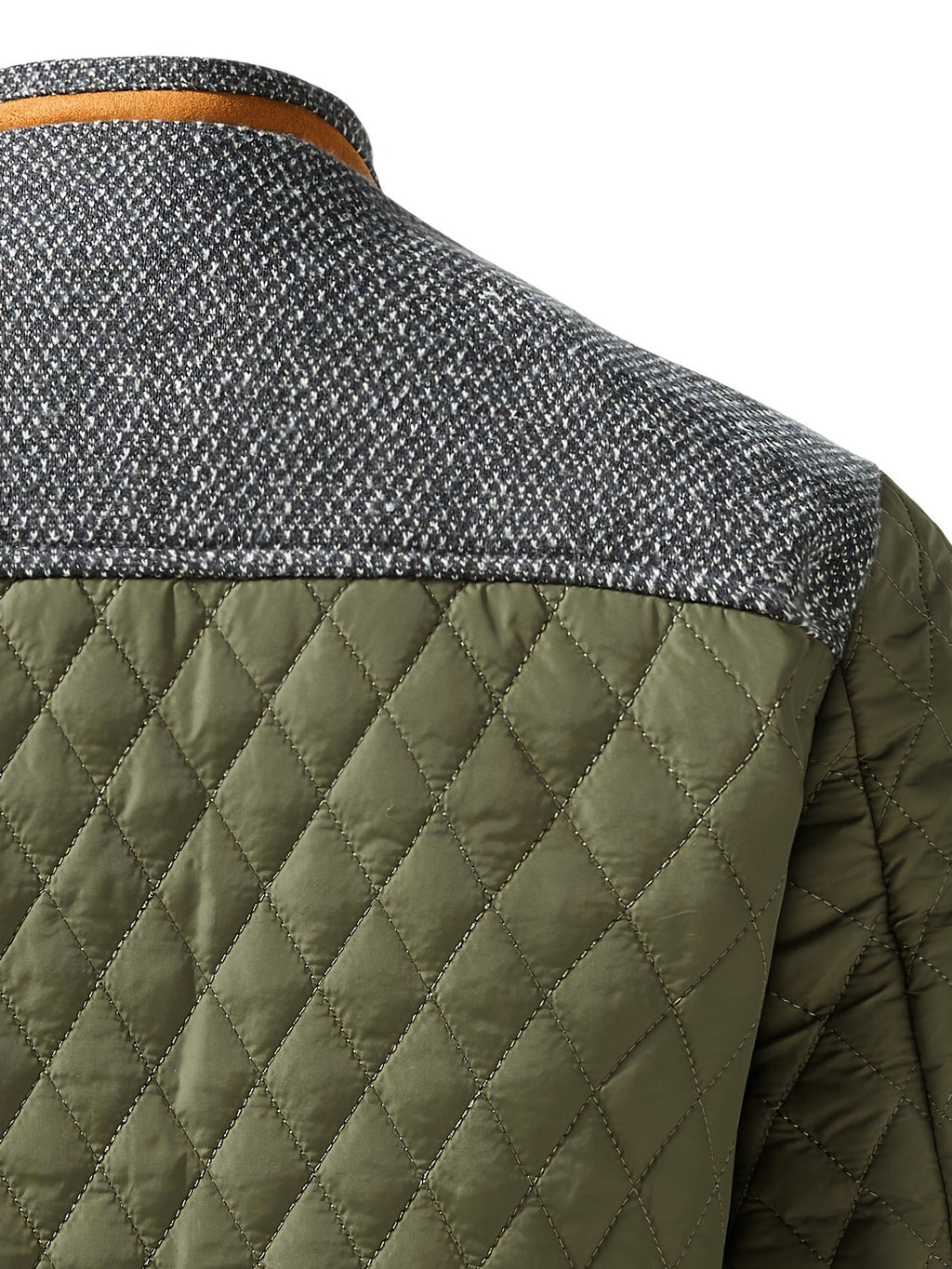 Men’s Quilted Jacket with Contrast Yoke