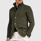 Men’s Stand-Collar Button-Front Cardigan