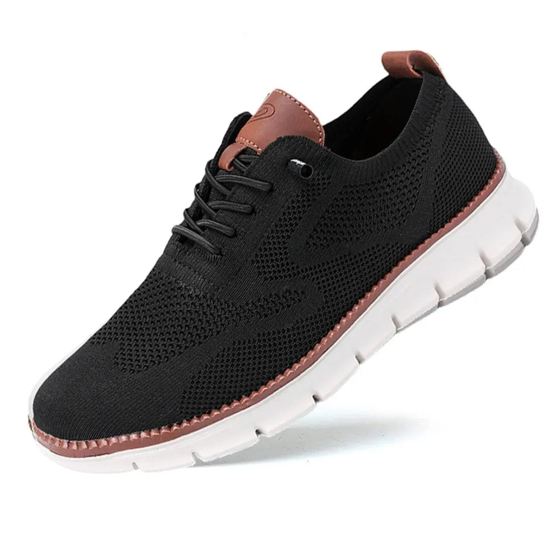 Men's Lace-Up Sneakers With Segmented Sole