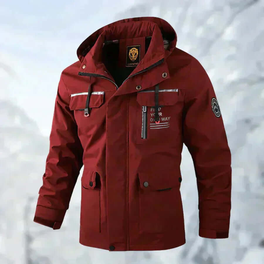 Men’s Hooded Utility Jacket with Flap Pockets