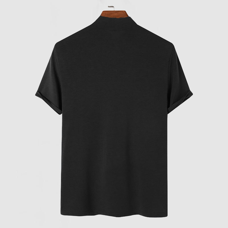 Men’s Slim Fit Mock Neck T-Shirt
