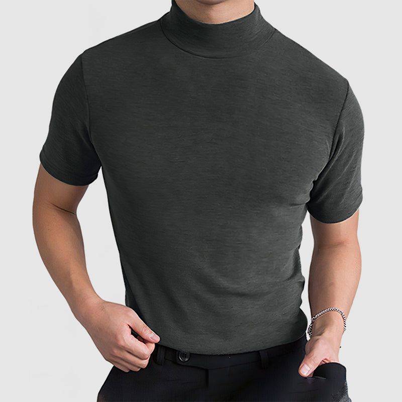 Men’s Slim Fit Mock Neck T-Shirt
