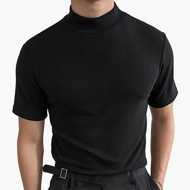 Men’s Slim Fit Mock Neck T-Shirt