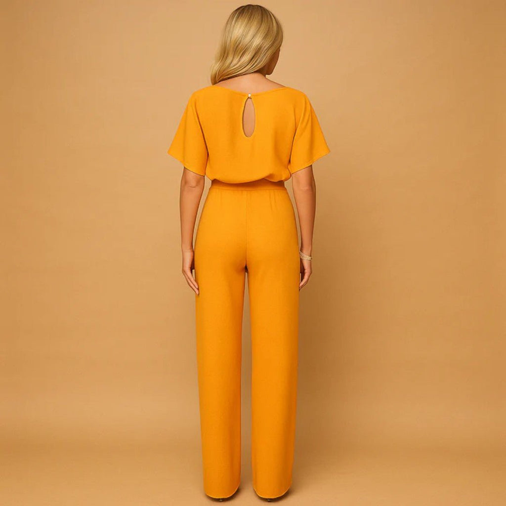 Women's Belted Wide Leg Jumpsuit