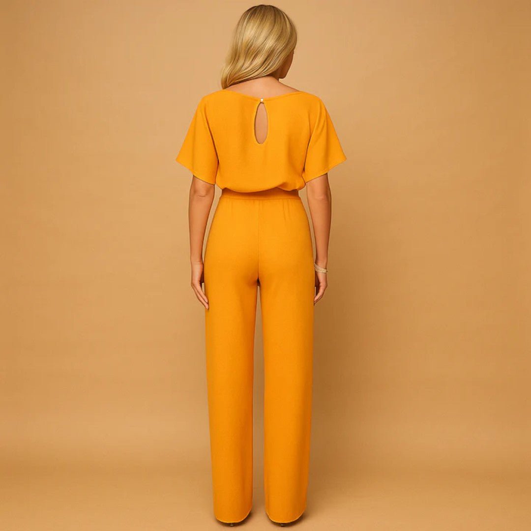Women's Belted Wide Leg Jumpsuit