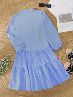 Women’s Tiered Gingham Shirt Dress