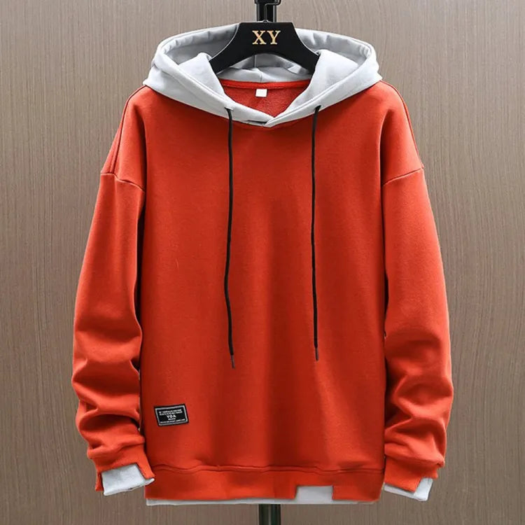 Men's Pullover Hoodie With Drawstring Hood