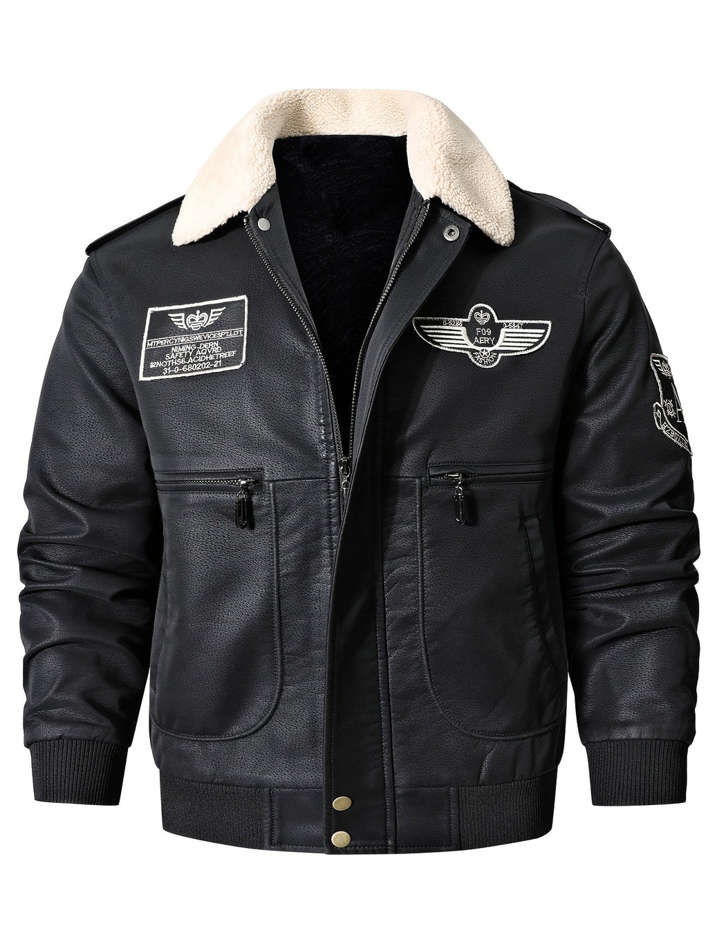 Men’s Aviator Jacket with Contrast Collar